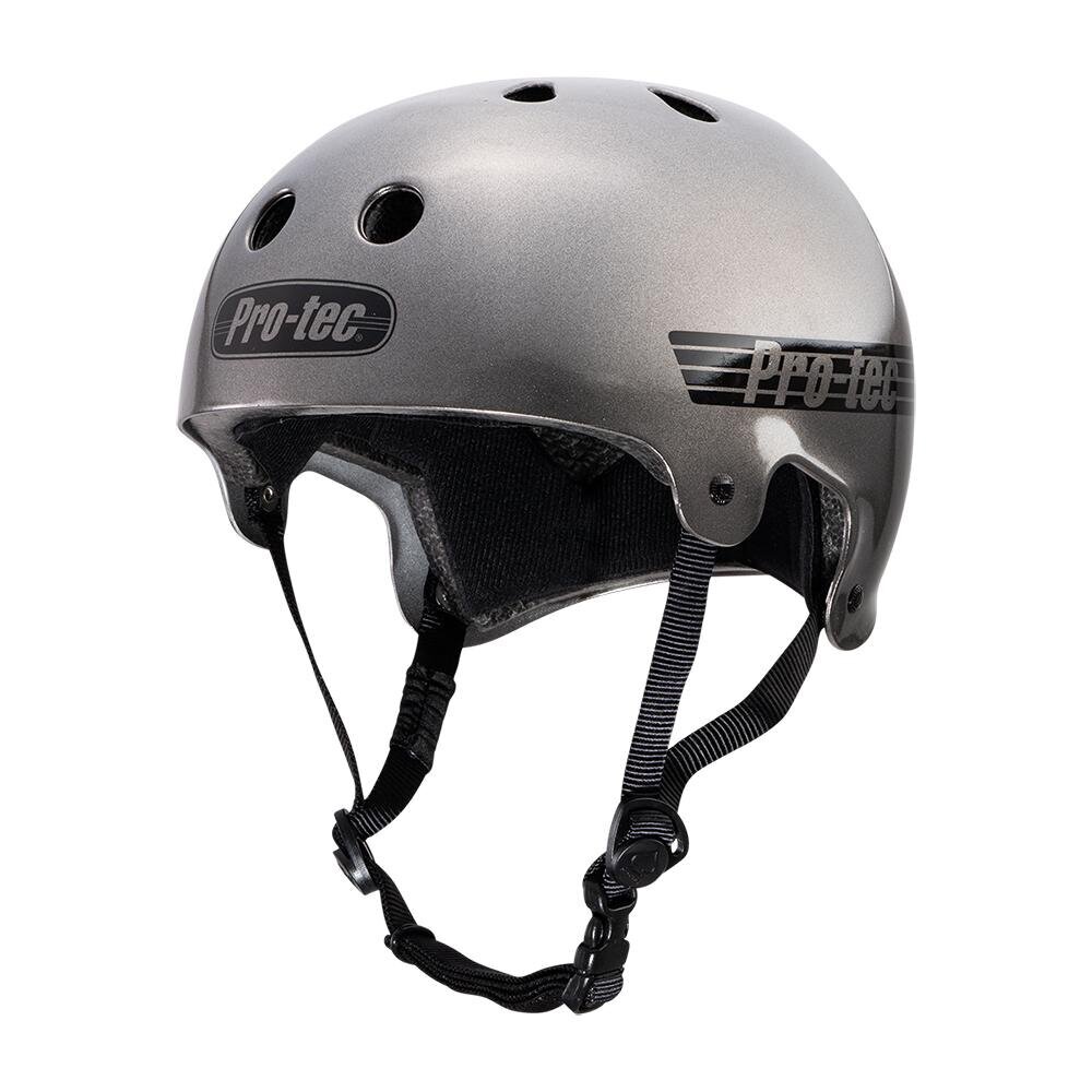 Šalmas Pro-Tec Helmet Old School Cert Matte Metallic Gunmetal-S kaina ir informacija | Šalmai | pigu.lt