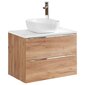 Pakabinama vonios spintelė po praustuvu Hakano Barios, 80x46 cm, ruda kaina ir informacija | Vonios spintelės | pigu.lt