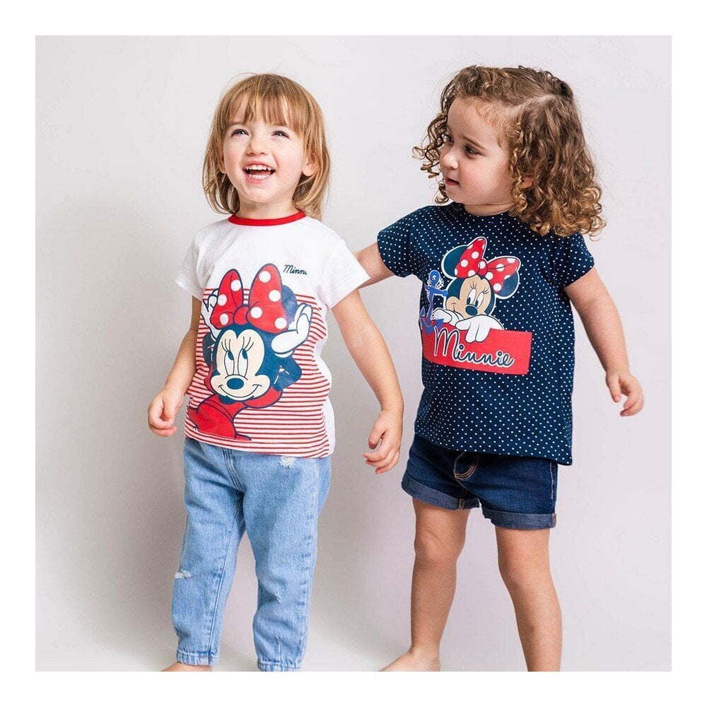 Marškinėliai mergaitėms Minnie Mouse, 2vnt цена и информация | Marškinėliai mergaitėms | pigu.lt