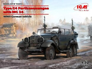 Plastikinis surenkamas modelis ICM Type G4 Partisanenwagen with MG 34, 1/72, 72473 kaina ir informacija | Konstruktoriai ir kaladėlės | pigu.lt