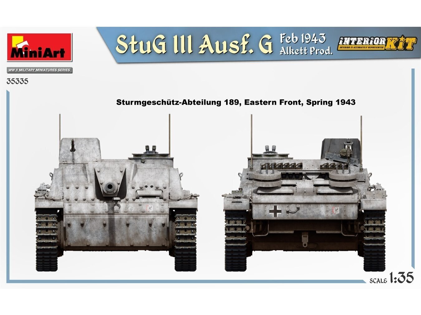 Plastikinis surenkamas modelis Miniart StuG III Ausf. G Feb 1943 Alkett Prod. - Interior Kit, 1/35, 35335 kaina ir informacija | Konstruktoriai ir kaladėlės | pigu.lt