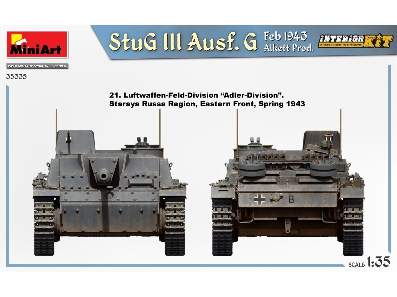 Plastikinis surenkamas modelis Miniart StuG III Ausf. G Feb 1943 Alkett Prod. - Interior Kit, 1/35, 35335 цена и информация | Konstruktoriai ir kaladėlės | pigu.lt