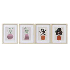 Картина DKD Home Decor, Растение (35 x 2.5 x 45 cm) (4 шт.) цена и информация | Репродукции, картины | pigu.lt