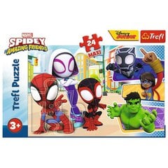Dėlionė Spiday and friends Spiderman, 24 dalių kaina ir informacija | Dėlionės (puzzle) | pigu.lt