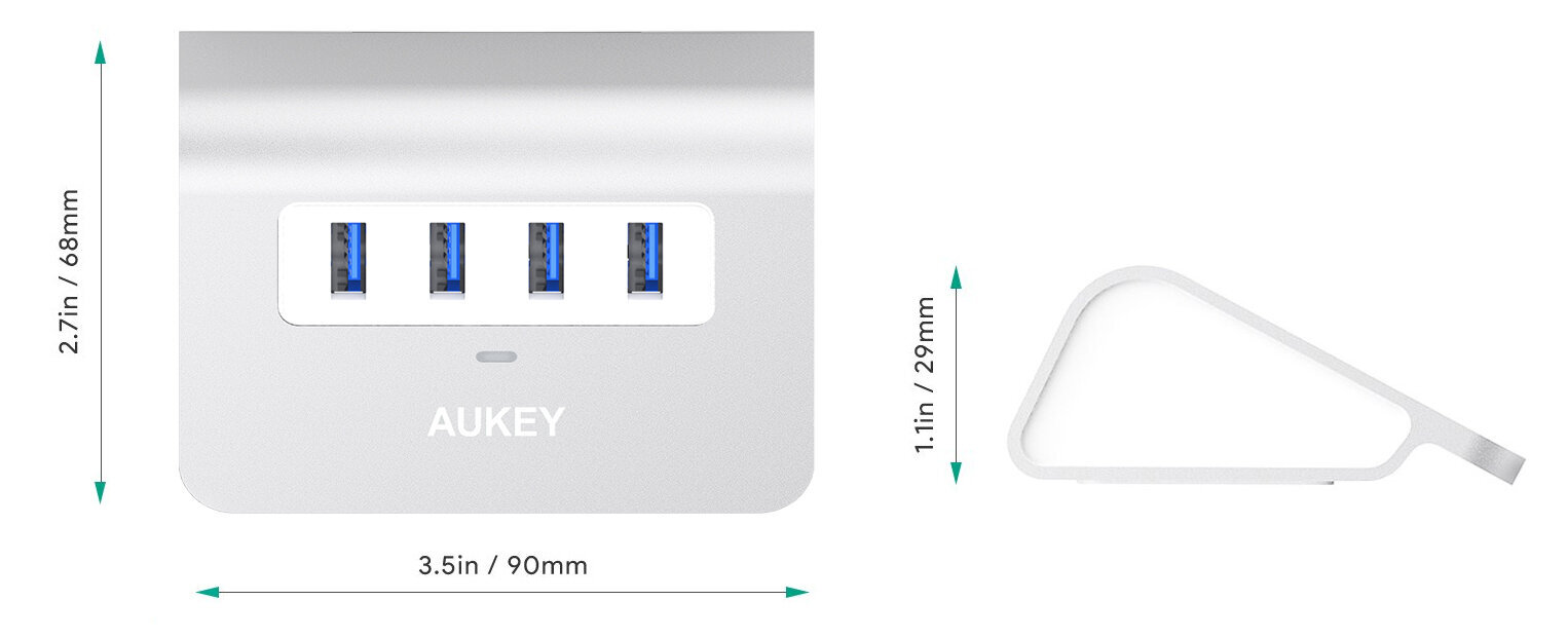 Hub CB-H5 USB aluminum | 4xUSB 3.0 | 5Gbps kaina ir informacija | Adapteriai, USB šakotuvai | pigu.lt