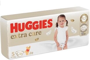 Подгузники Huggies Extra Care, размер 5, 12-25кг, 50 шт. цена и информация | Подгузники | pigu.lt