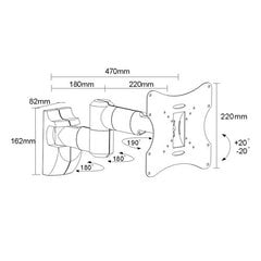 Кронштейн для телевизора Maclean MC-503A S цена и информация | Кронштейны и крепления для телевизоров | pigu.lt