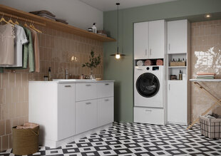 Spintelė virš skalbimo mašinos D65 SŁ ZPR, ąžuolo spalvos kaina ir informacija | Vonios spintelės | pigu.lt