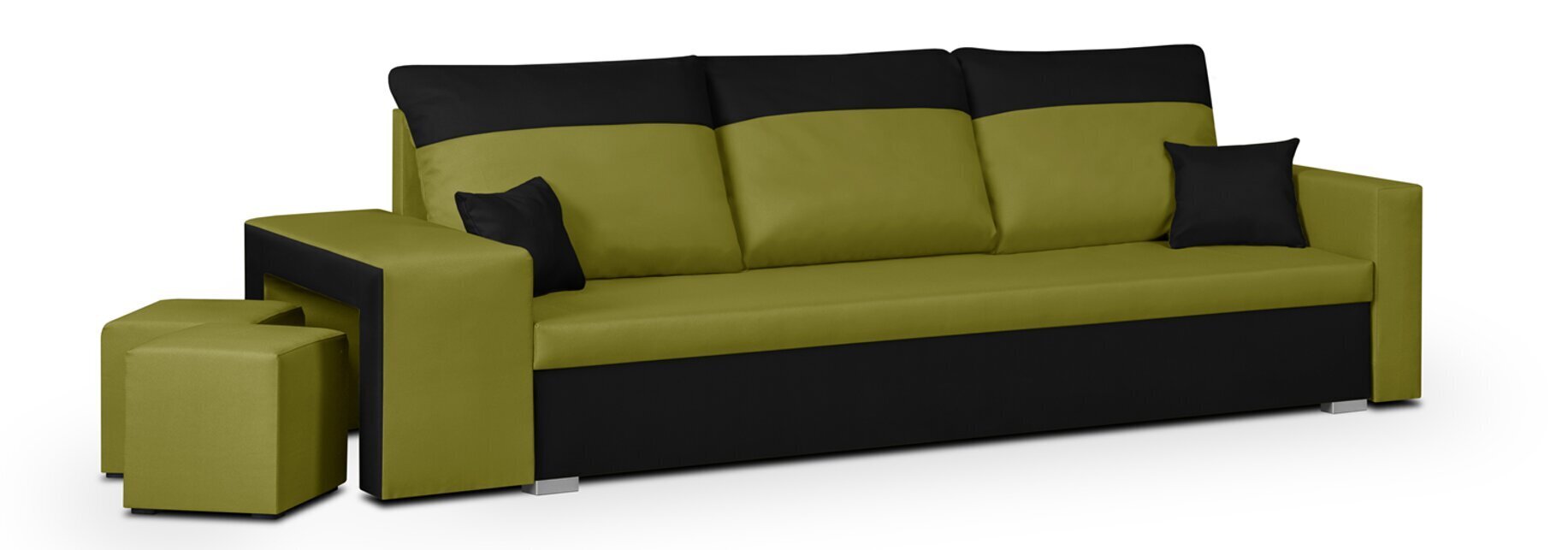 Sofa Bellezza Dakota, juoda/žalia цена и информация | Sofos | pigu.lt