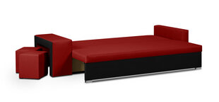 Sofa Bellezza Dakota, juoda/raudona kaina ir informacija | Sofos | pigu.lt