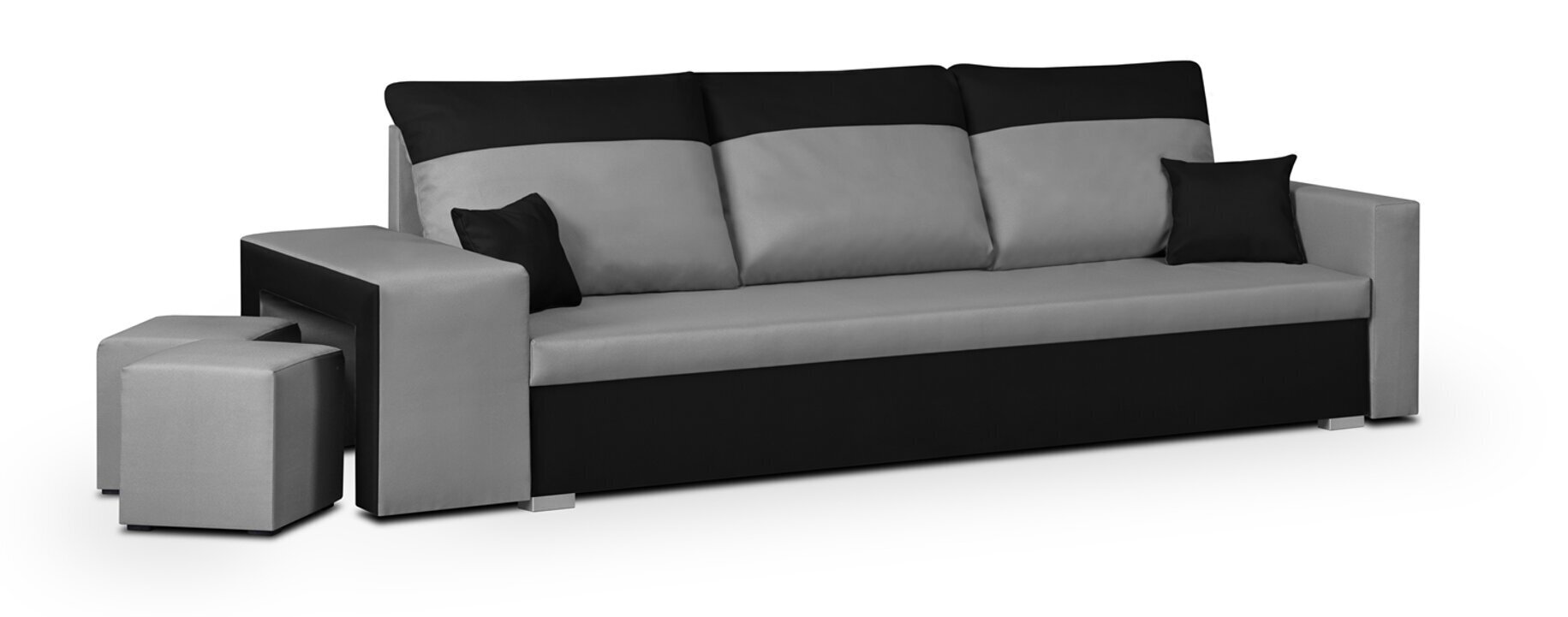 Sofa Bellezza Dakota, juoda/pilka kaina ir informacija | Sofos | pigu.lt