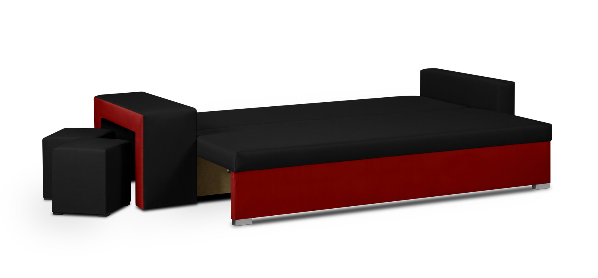Sofa Bellezza Dakota, raudona/juoda kaina ir informacija | Sofos | pigu.lt