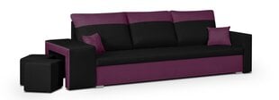 Sofa Bellezza Dakota, violetinė/juoda kaina ir informacija | Sofos | pigu.lt