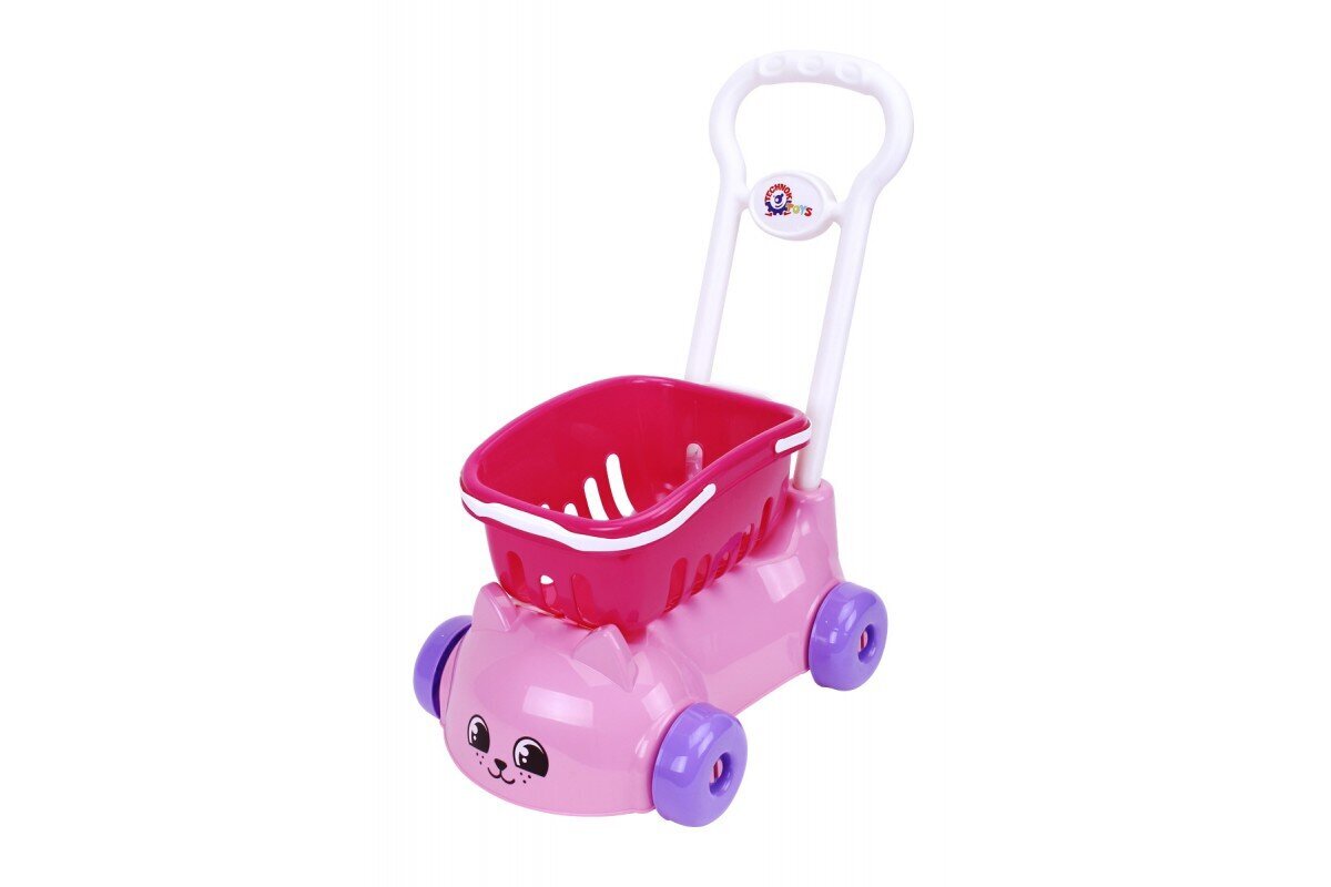 Stumdukas-vežimėlis su krepšeliu цена и информация | Žaislai mergaitėms | pigu.lt