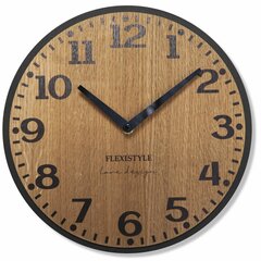 Sieninis laikrodis Elegantiškas ąžuolas 30cm kaina ir informacija | Laikrodžiai | pigu.lt