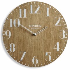 Sieninis laikrodis - Medinis Londonas retro 30 cm kaina ir informacija | Laikrodžiai | pigu.lt