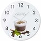 Sieninis laikrodis iš stiklo - Kava 4 kaina ir informacija | Laikrodžiai | pigu.lt