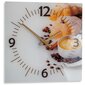 Sieninis laikrodis iš stiklo - Kava ir kruasanas kaina ir informacija | Laikrodžiai | pigu.lt