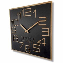Sieninis laikrodis Mediniai Skaitmenys 60cm kaina ir informacija | Laikrodžiai | pigu.lt