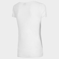 Marškinėliai moterims 4F W H4L22-TSD353, balti kaina ir informacija | Marškinėliai moterims | pigu.lt