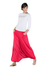 Вискозные штаны Lega KL08, коралловый/красный цена и информация | Женские брюки | pigu.lt