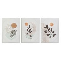 Картина DKD Home Decor, Листья (52.5 x 3.5 x 72 cm) (3 шт.) цена и информация | Репродукции, картины | pigu.lt