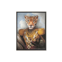 Paveikslas DKD Home Decor Stiklas Poliesteris Popierius Leopardas Medžio MDF (74 x 3 x 97 cm) kaina ir informacija | Reprodukcijos, paveikslai | pigu.lt