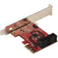 PCI korta Startech 4P6G-PCIE-SATA-CARD kaina ir informacija | Valdikliai | pigu.lt