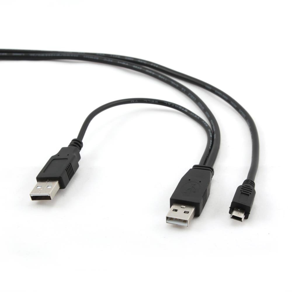 Gembird Kabelis Dual USB A to Mini-USB 0.9m kaina ir informacija | Kabeliai ir laidai | pigu.lt