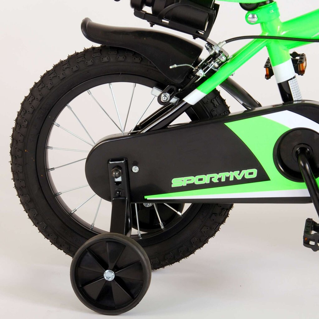 Vaikiškas dviratis 14" Volare Sportivo Boys, žalias kaina ir informacija | Dviračiai | pigu.lt