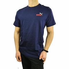 Sportiniai marškinėliai vyrams Puma Essentials + Embroidery M S6441834, mėlyni kaina ir informacija | Sportinė apranga vyrams | pigu.lt