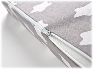Pleištinis pagalvių užvalkalas Sensillo, 30 x 38 cm, pilkos žvaigždės kaina ir informacija | Vežimėlių priedai | pigu.lt