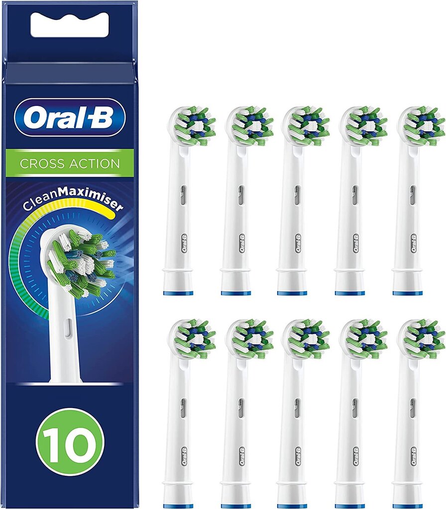 Oral-B Lot De 10 kaina ir informacija | Elektrinių dantų šepetėlių antgaliai | pigu.lt