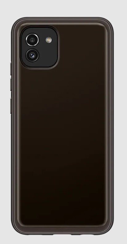 "Samsung Galaxy A03" minkštas permatomas dangtelis, juodas EF-QA036TBEGEU kaina ir informacija | Telefono dėklai | pigu.lt