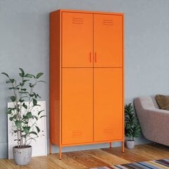 Drabužių spinta, oranžinė, 90x50x180cm, plienas цена и информация | Шкафы | pigu.lt