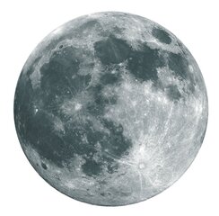 Fosforinis Šviečiantis Tamsoje Lipdukas Mėnulis 30x30cm kaina ir informacija | Interjero lipdukai | pigu.lt