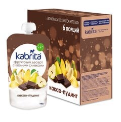 Kabrita® Vaisinė tyrelė su grūdais ir ožkų pieno grietinėle „Kakavinis pudingas“ vaikams nuo 9 mėn.X6 dėžutė kaina ir informacija | Tyrelės | pigu.lt