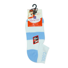 Женские короткие носки Favorite 22121 white-l.blue цена и информация | Женские носки | pigu.lt