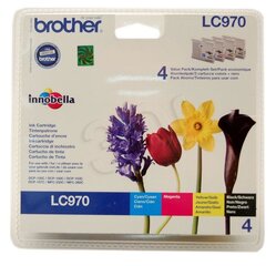 Brother - CMYK multip LC970 DCP135/150/MFC235/260 kaina ir informacija | Kasetės rašaliniams spausdintuvams | pigu.lt