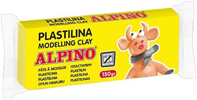 Plastilinas Alpino, 150g, light yellow kaina ir informacija | Piešimo, tapybos, lipdymo reikmenys | pigu.lt