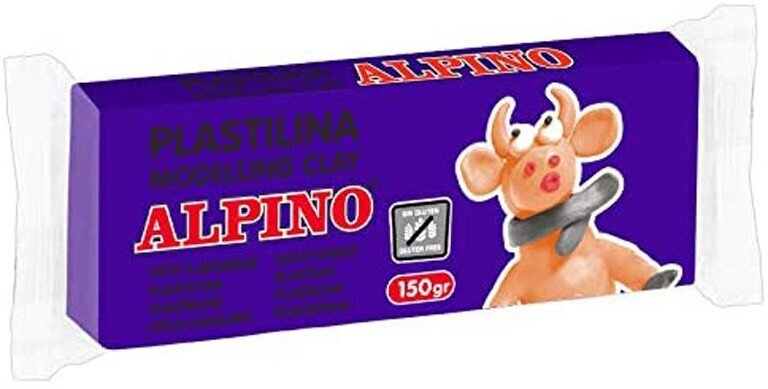 Plastilinas Alpino, 150g, light violet kaina ir informacija | Piešimo, tapybos, lipdymo reikmenys | pigu.lt