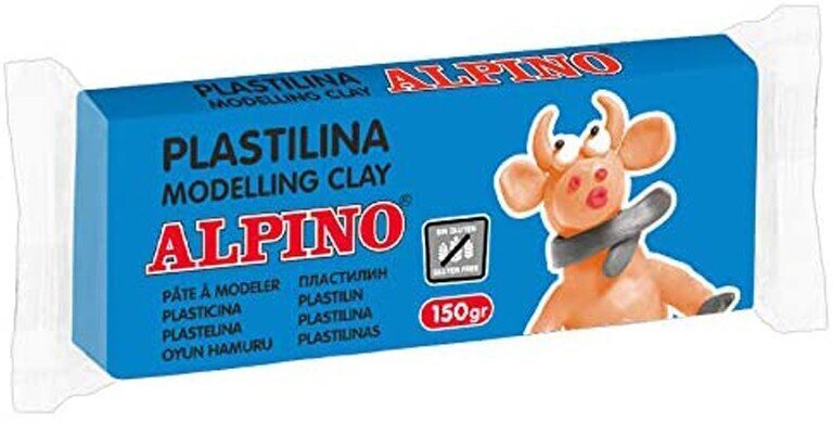Plastilinas Alpino, 150g, šviesiai mėlynas kaina ir informacija | Piešimo, tapybos, lipdymo reikmenys | pigu.lt