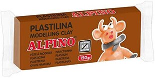 Plastilinas Alpino, 150g, rudas kaina ir informacija | Piešimo, tapybos, lipdymo reikmenys | pigu.lt