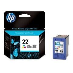 Картридж с оригинальными чернилами HP 22 (C9352AE) Трехцветный  цена и информация | Картриджи для струйных принтеров | pigu.lt