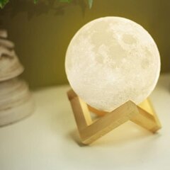 3D šviečiantis mėnulis S kaina ir informacija | Staliniai šviestuvai | pigu.lt