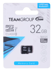 Team Group MicroSDHC Class 10 32 GB kaina ir informacija | Team Group Mobilieji telefonai, Foto ir Video | pigu.lt