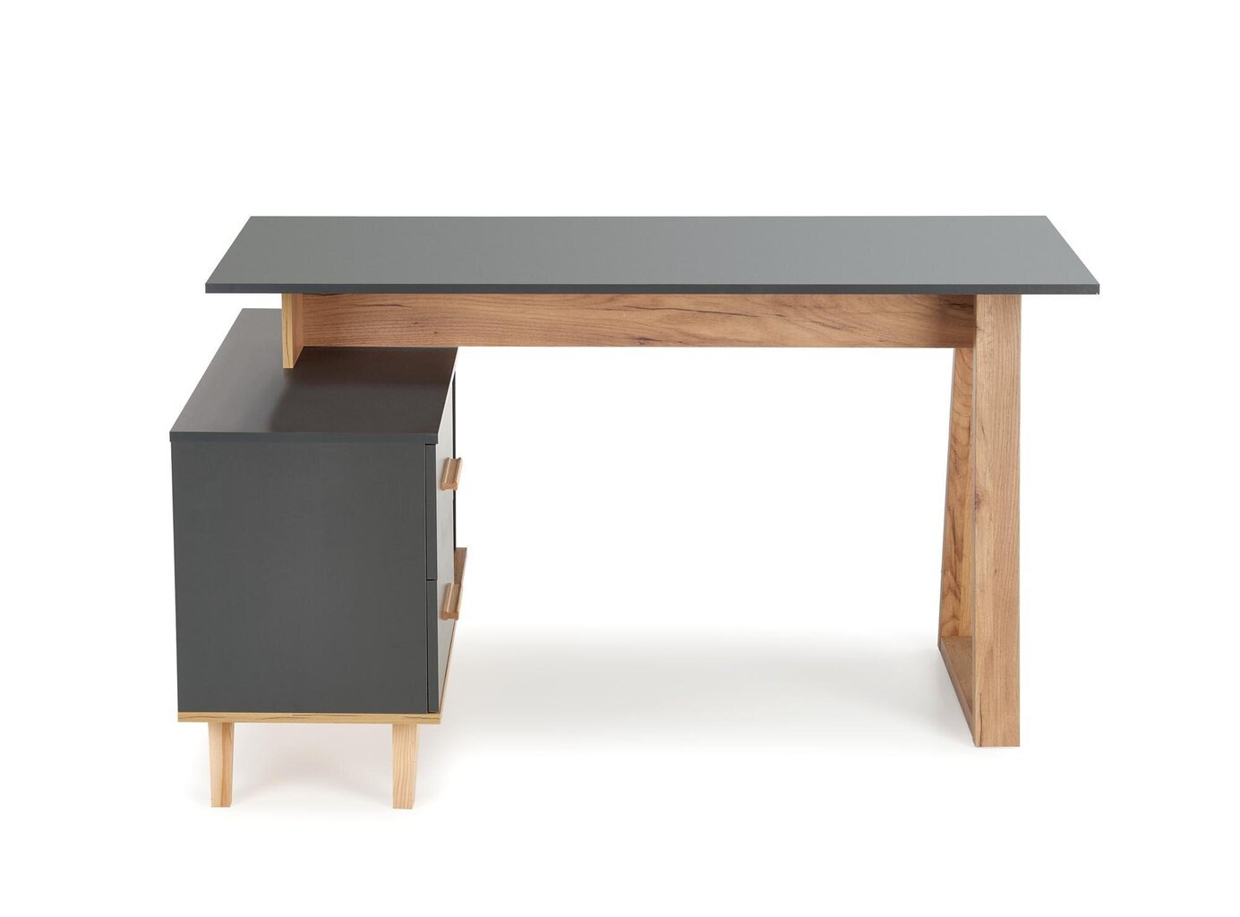 Rašomasis stalas Halmar Sergio XL, rudas/pilkas цена и информация | Kompiuteriniai, rašomieji stalai | pigu.lt