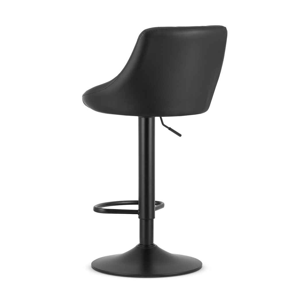 Baro-pusbario kėdė Kast, dirbtinė oda, juoda цена и информация | Virtuvės ir valgomojo kėdės | pigu.lt
