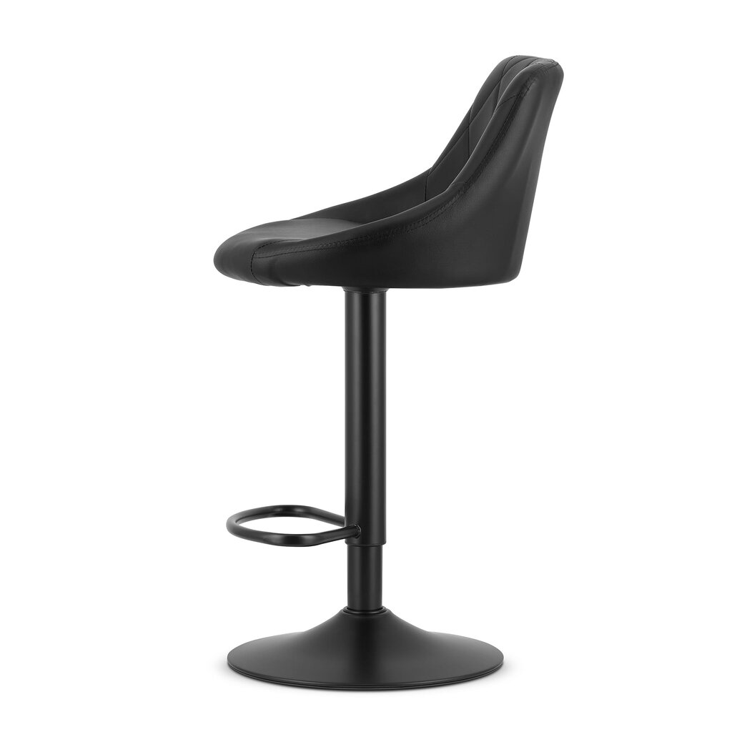 Baro-pusbario kėdė Kast, dirbtinė oda, juoda цена и информация | Virtuvės ir valgomojo kėdės | pigu.lt
