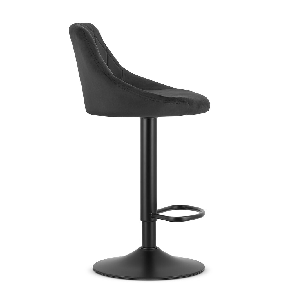 Baro-pusbario kėdė Kast, gobelenas, juoda kaina ir informacija | Virtuvės ir valgomojo kėdės | pigu.lt